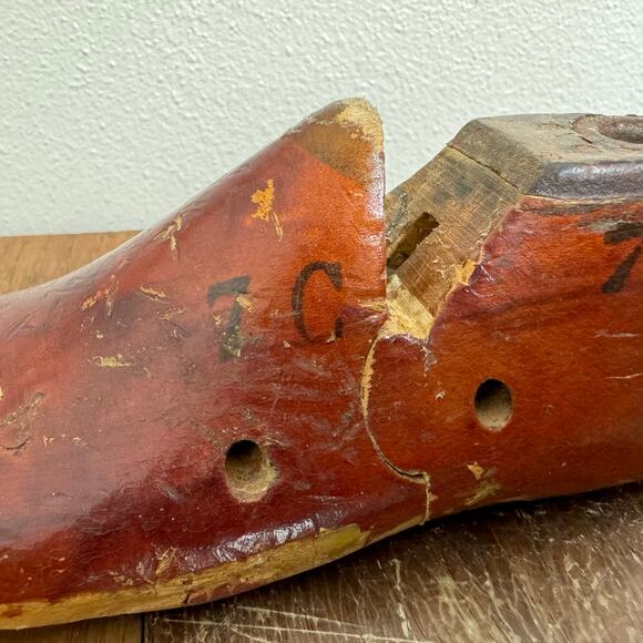 Vintage‎ Antique? Wooden Cobbler Shoe Form Gebl Company Size 7C - Picture 5 of 11